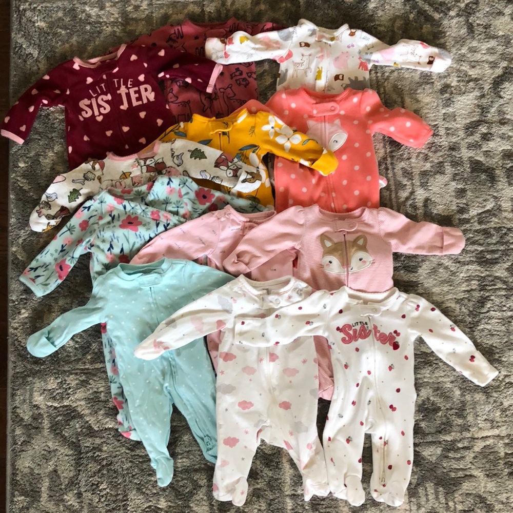 Newborn girl sleepers